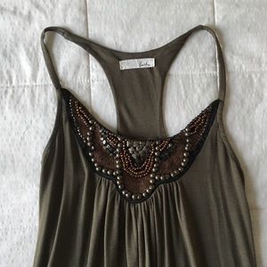 Lush- olive tank top
